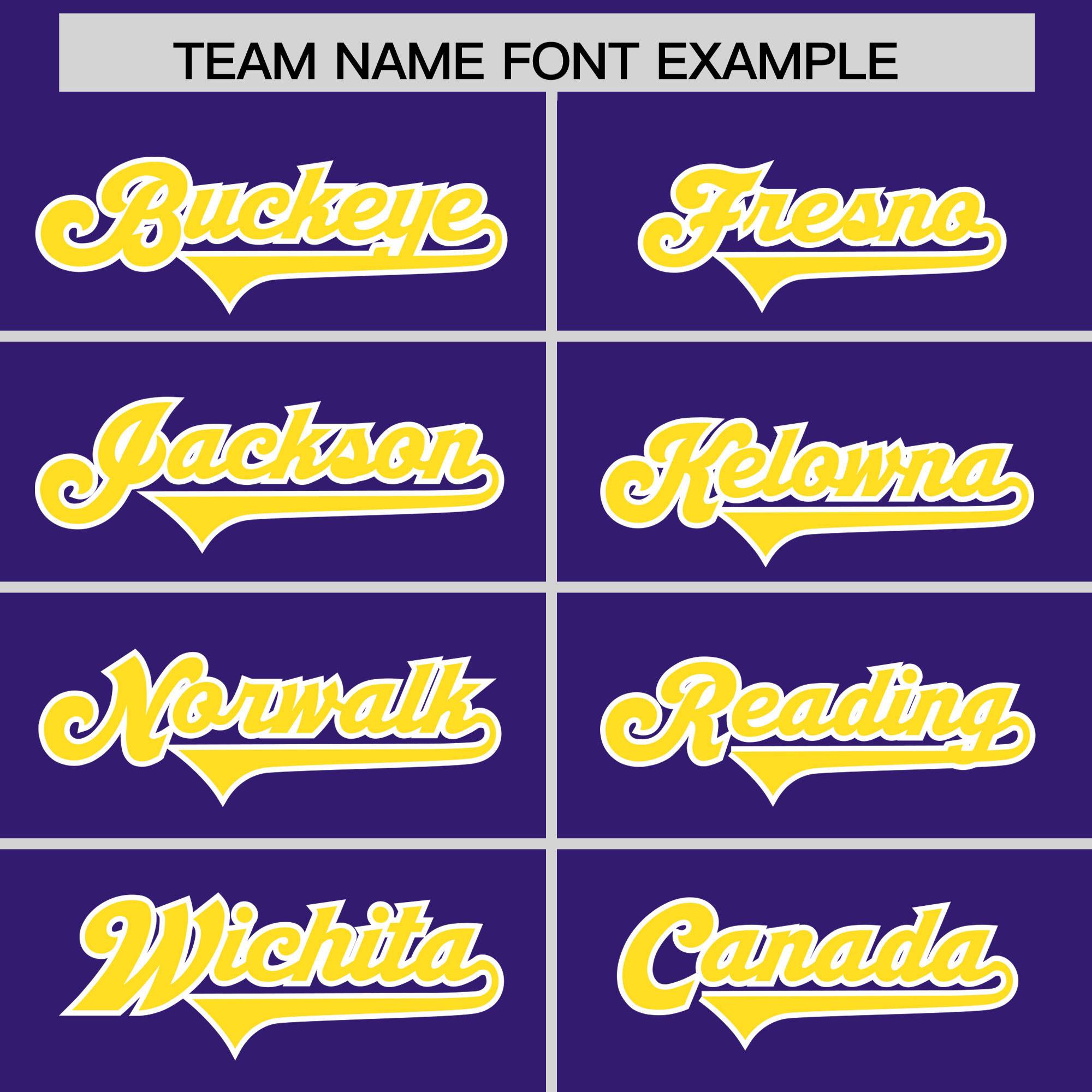 Custom Purple Gold and White Side Stripe Pattern Authentic American Football Jersey