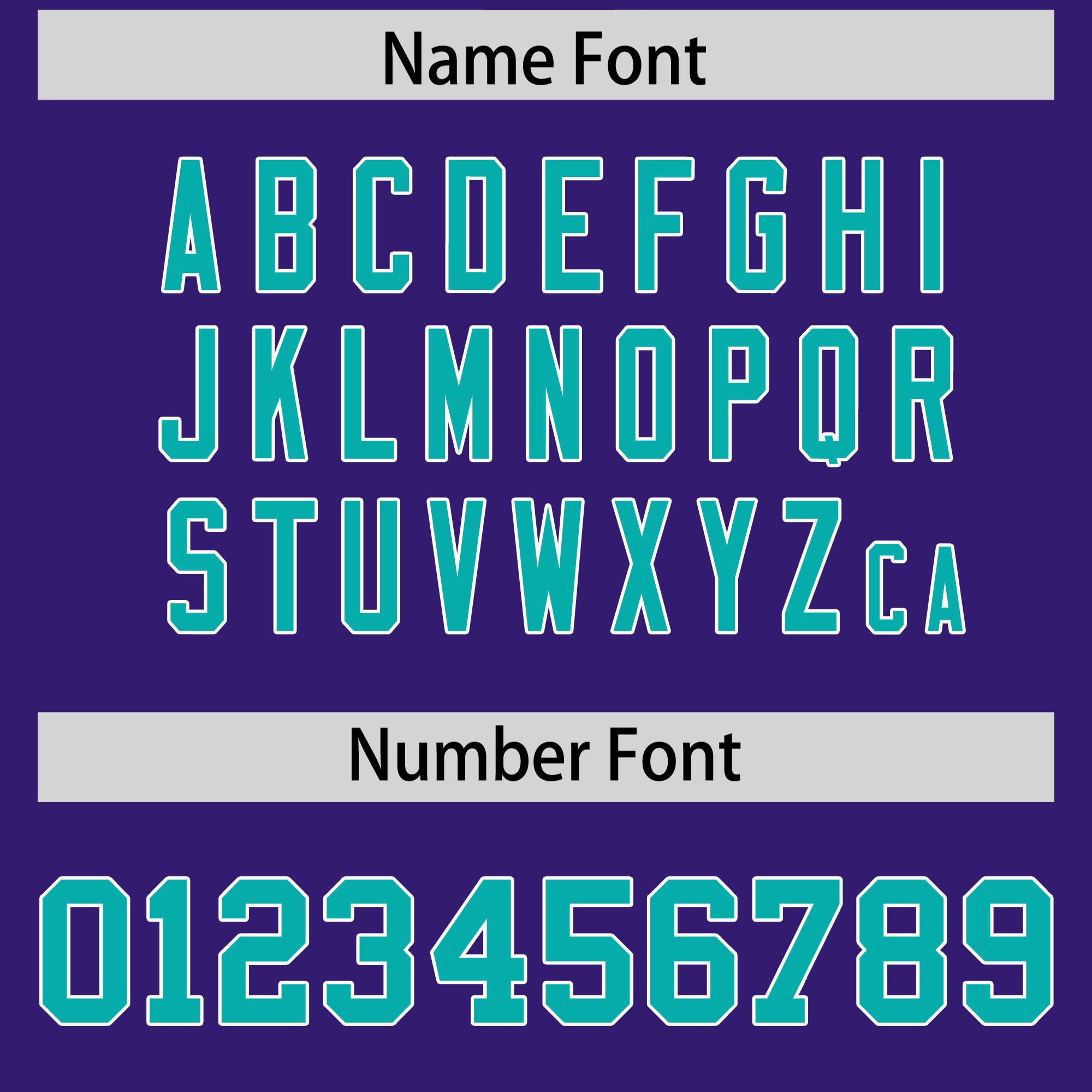 Custom Purple Aqua and White Side Stripe Pattern Authentic American Football Jersey