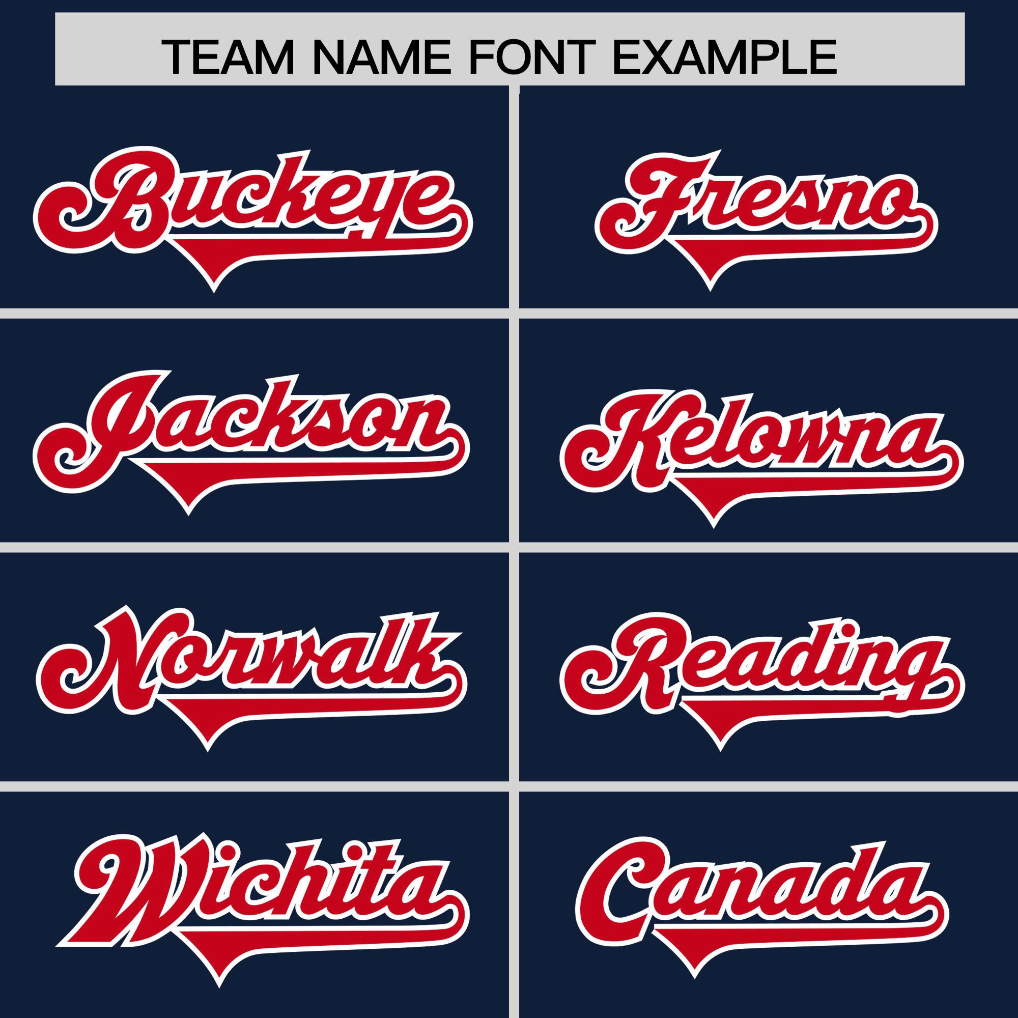 Custom Navy Red and White Side Stripe Pattern Authentic American Football Jersey