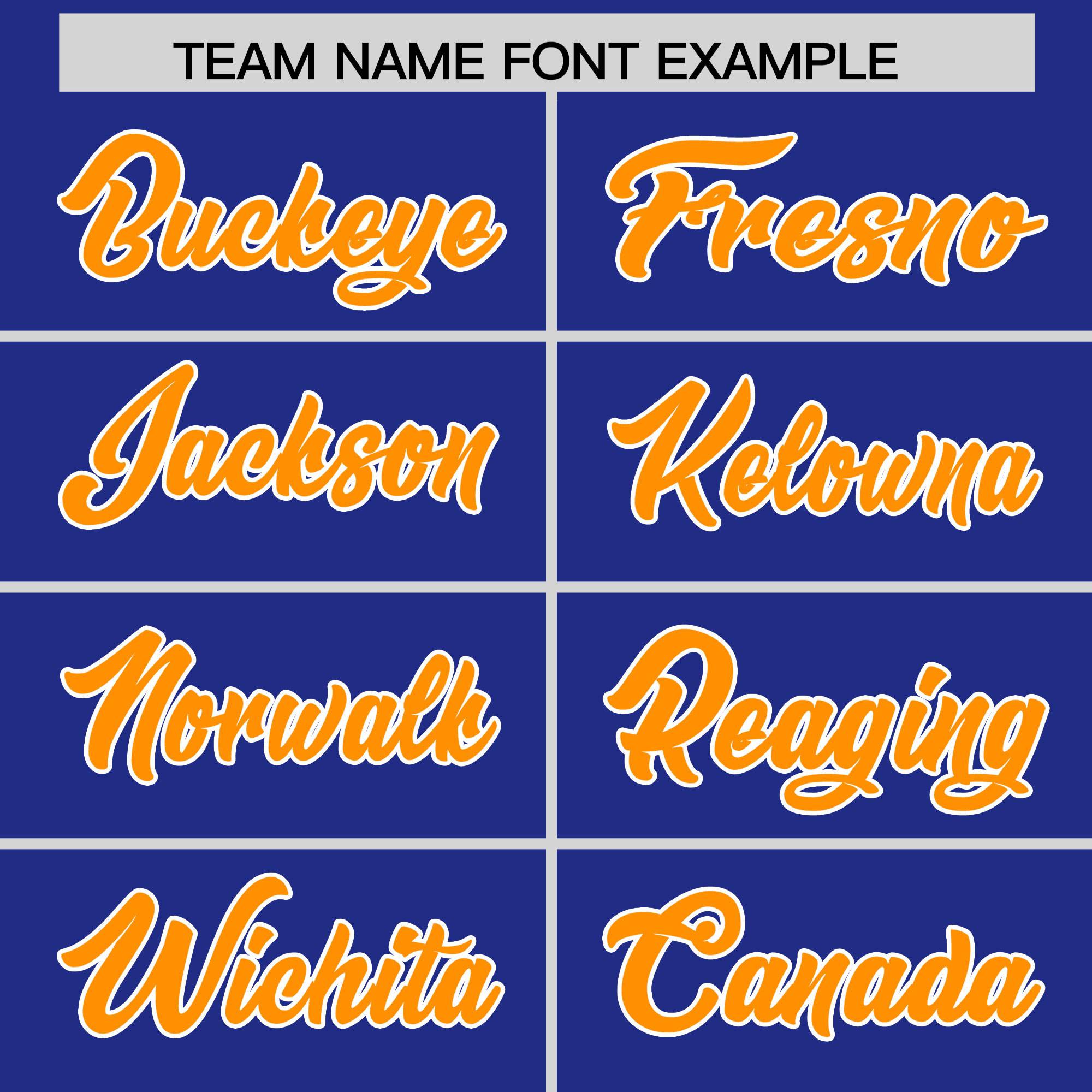 Custom Royal Gold Orange and White Side Stripe Pattern Authentic American Football Jersey