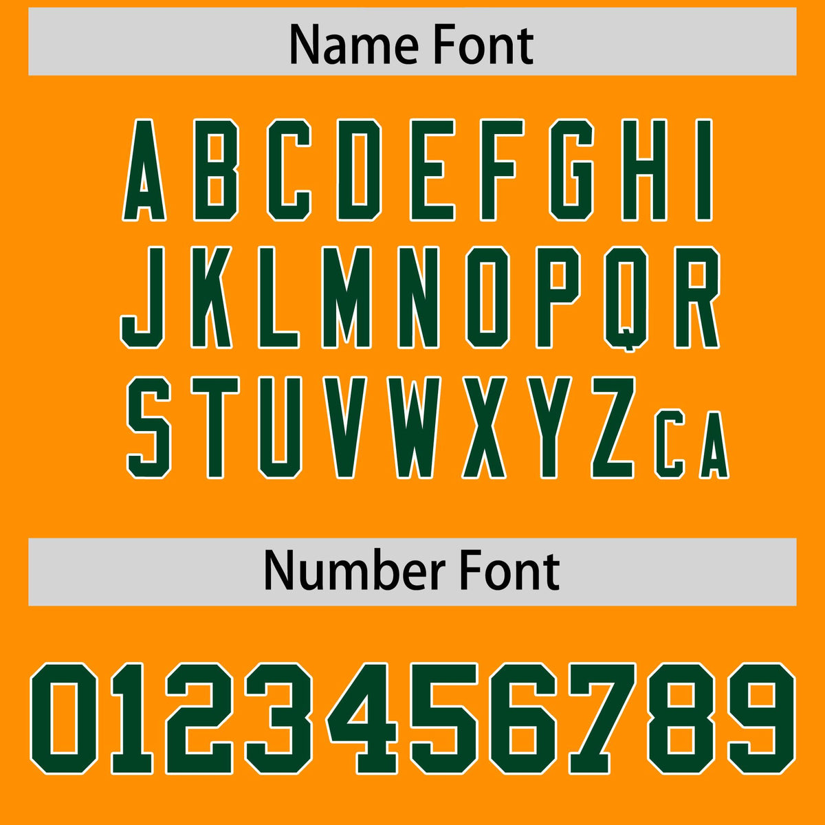 Custom Orange Green and White Side Stripe Pattern Authentic American Football Jersey