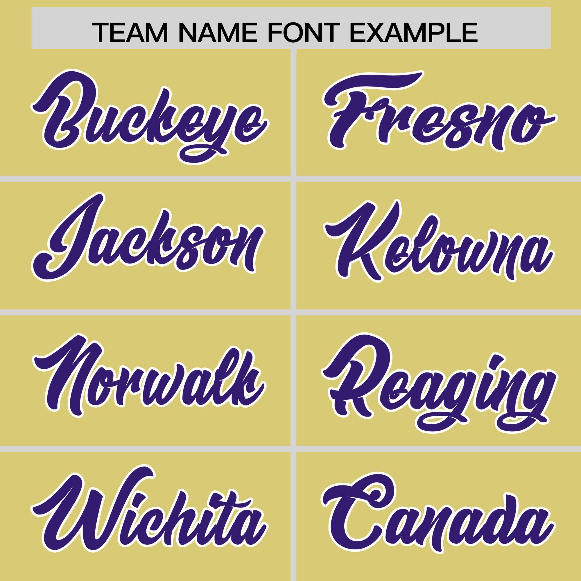 Custom Old Gold Purple and White Side Stripe Pattern Authentic American Football Jersey