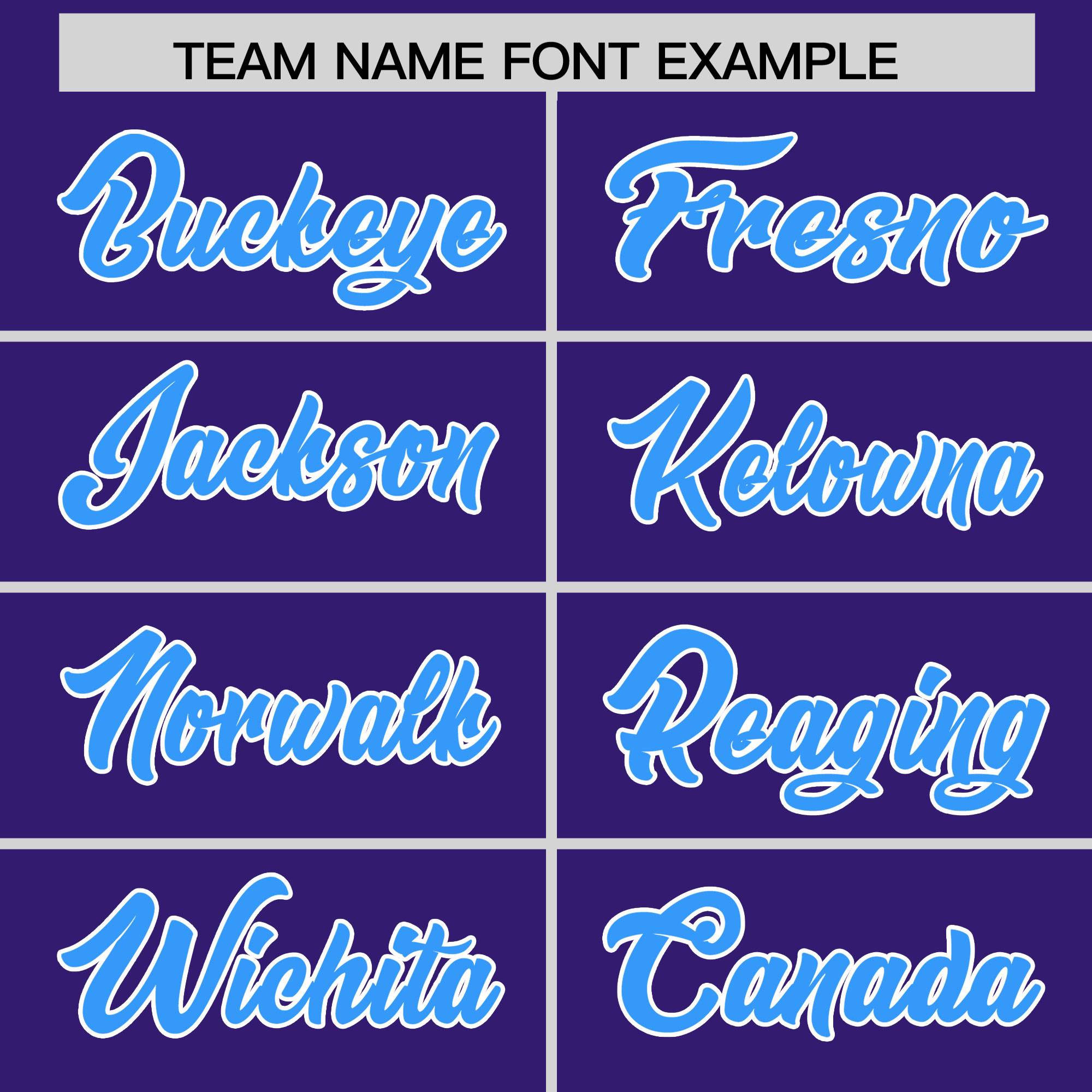 Custom Purple Light Blue and White Side Stripe Pattern Authentic American Football Jersey