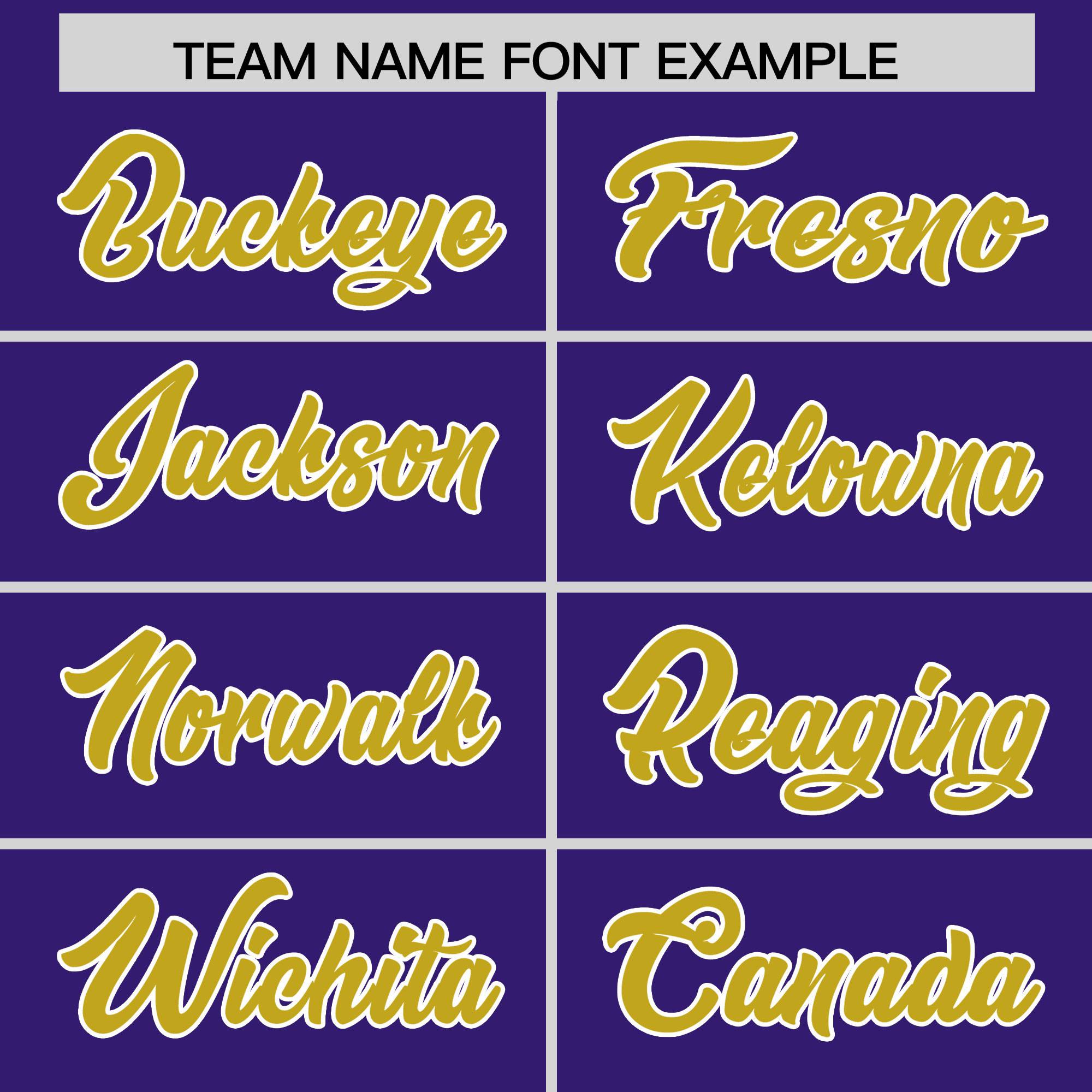Custom Purple Old Gold and White Side Stripe Pattern Authentic American Football Jersey