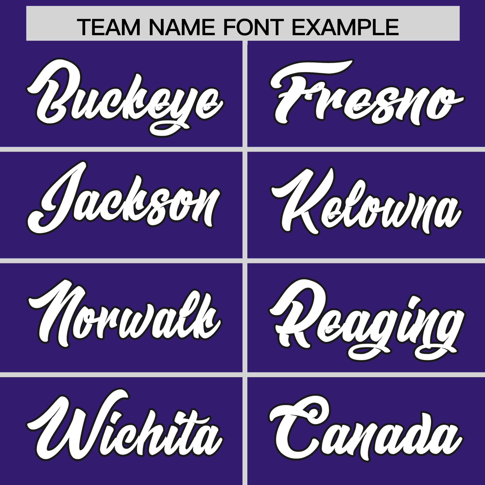 Custom Purple Black and White Side Stripe Pattern Authentic American Football Jersey