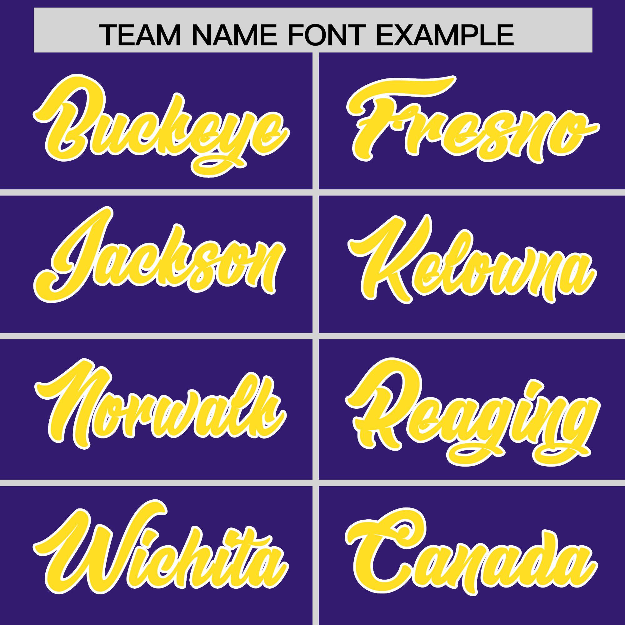 Custom Purple Gold and White Side Stripe Pattern Authentic American Football Jersey
