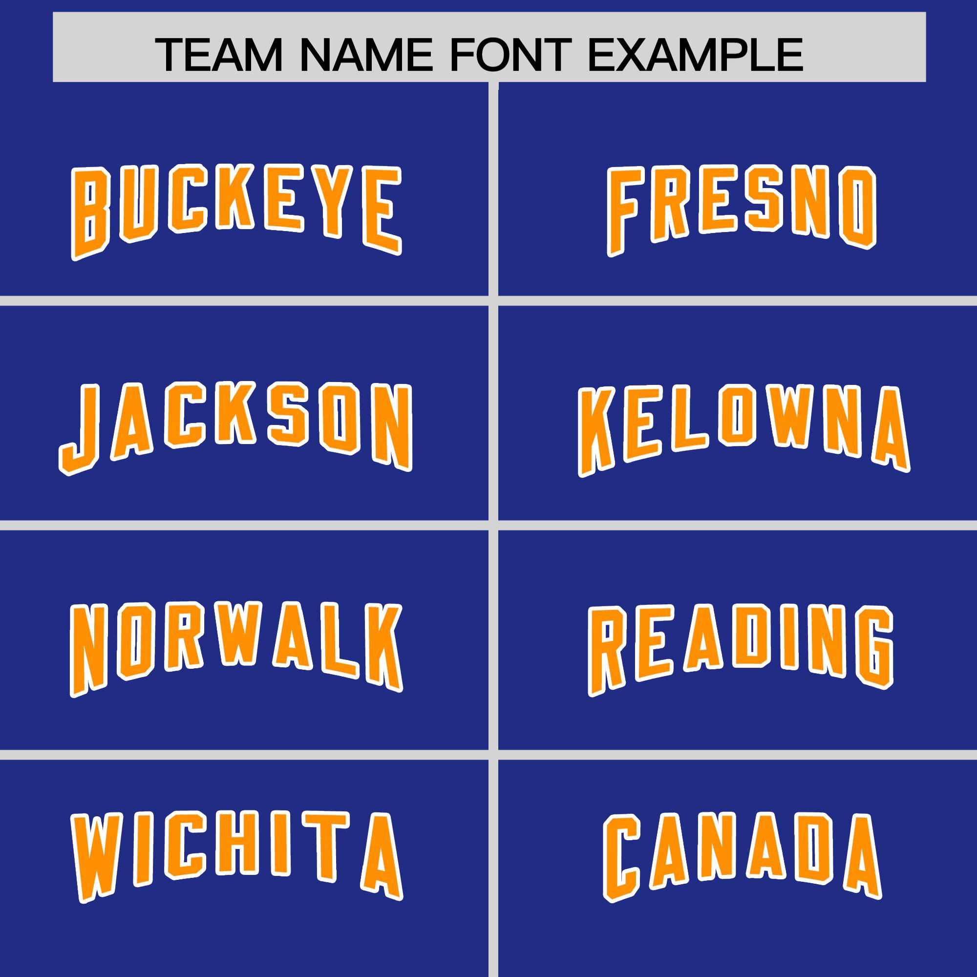 Custom Royal Gold Orange and White Side Stripe Pattern Authentic American Football Jersey