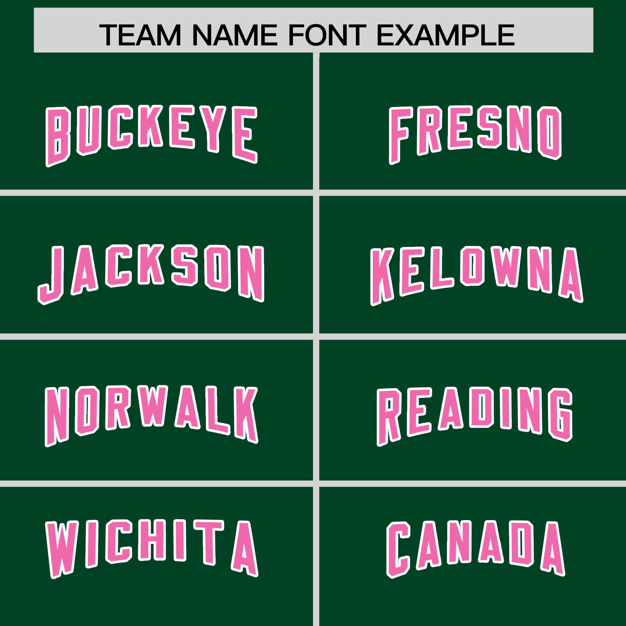 Custom Green Pink and White Side Stripe Pattern Authentic American Football Jersey