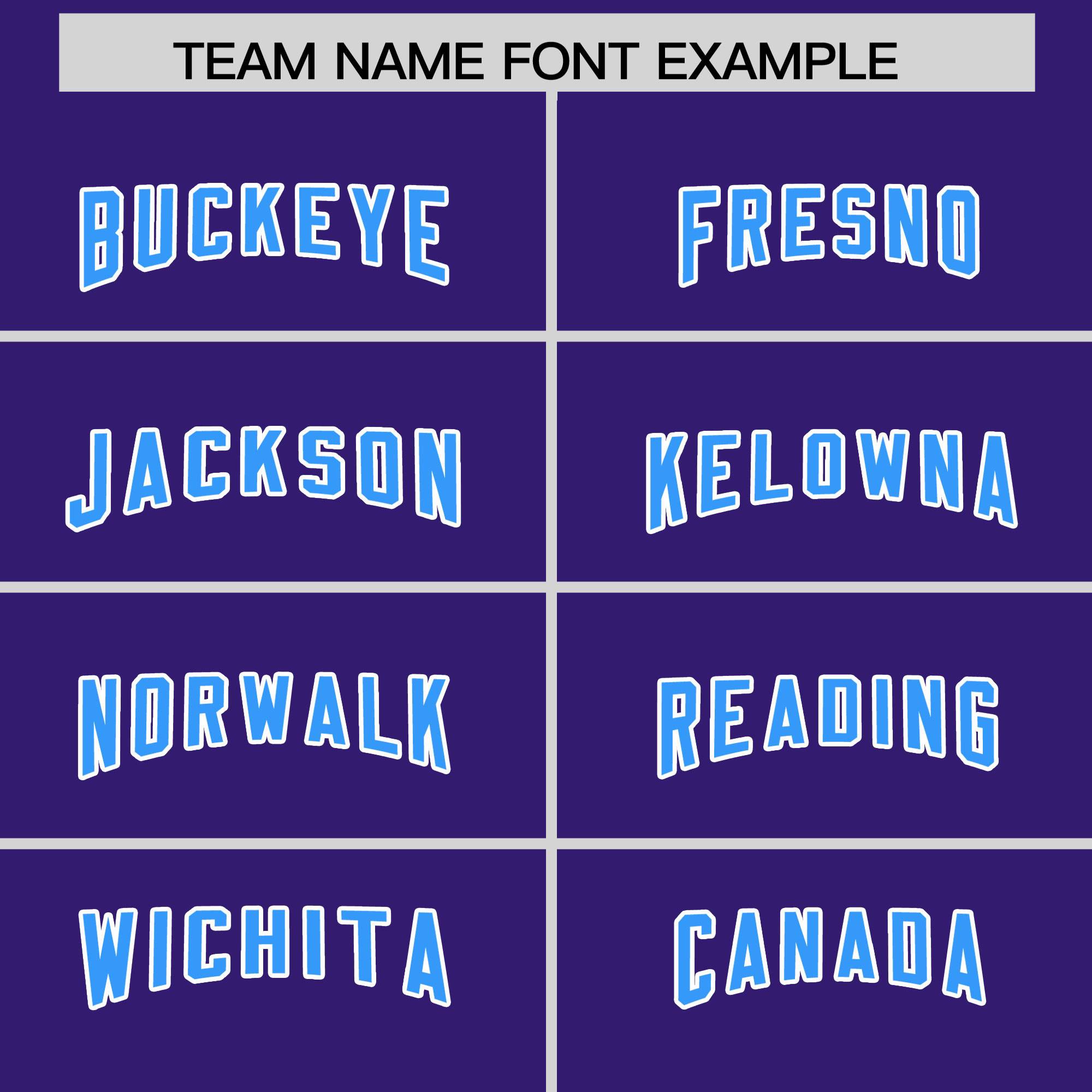 Custom Purple Light Blue and White Side Stripe Pattern Authentic American Football Jersey