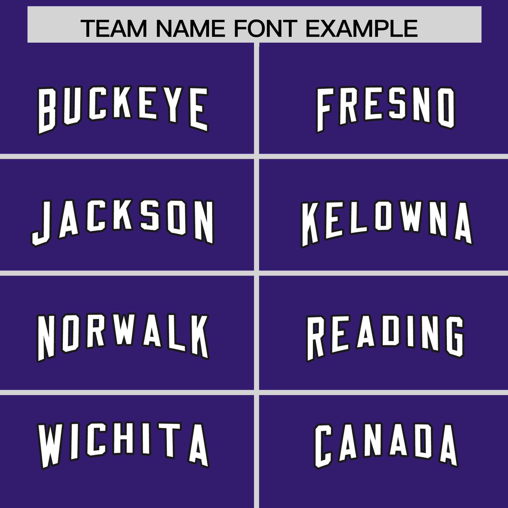 Custom Purple Black and White Side Stripe Pattern Authentic American Football Jersey