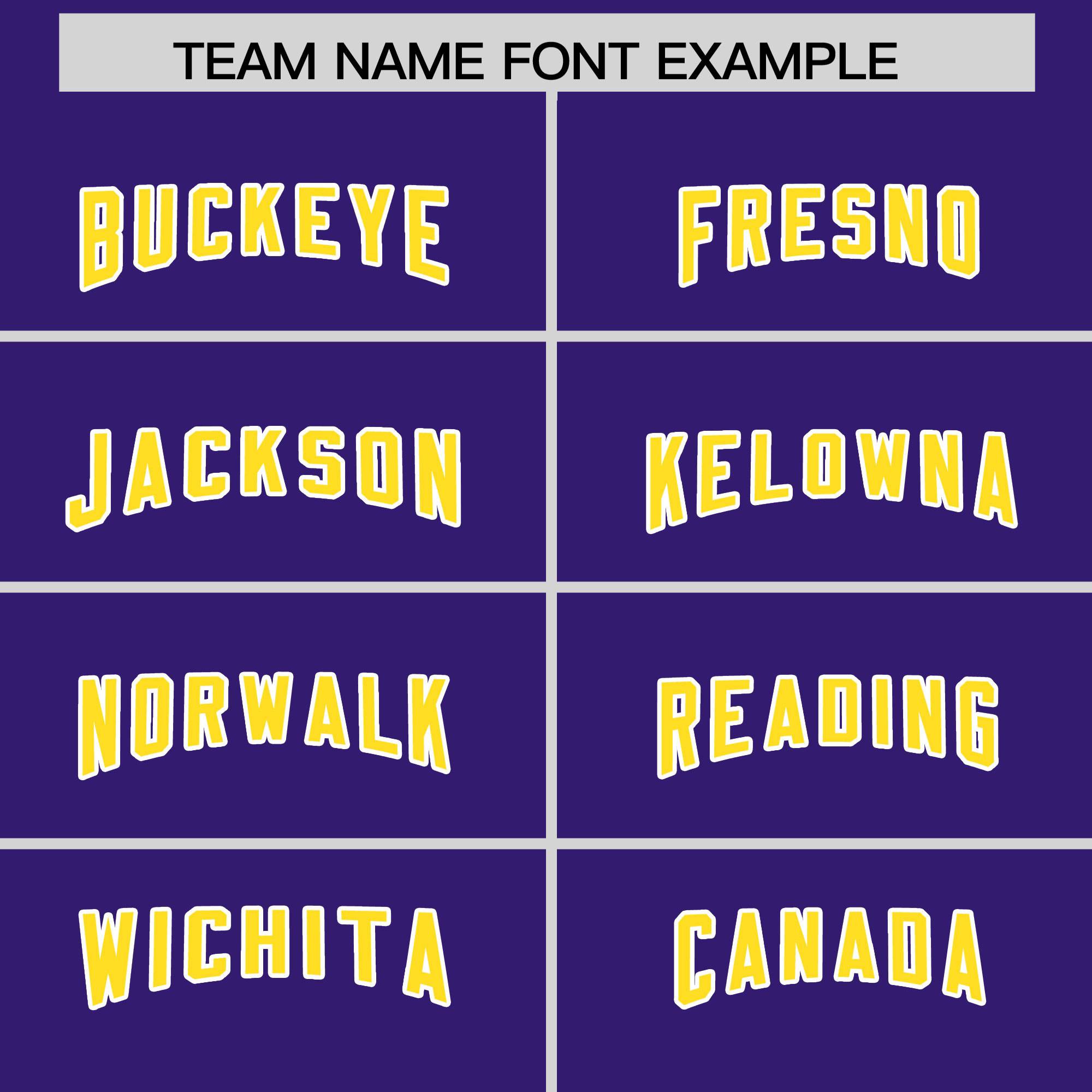Custom Purple Gold and White Side Stripe Pattern Authentic American Football Jersey