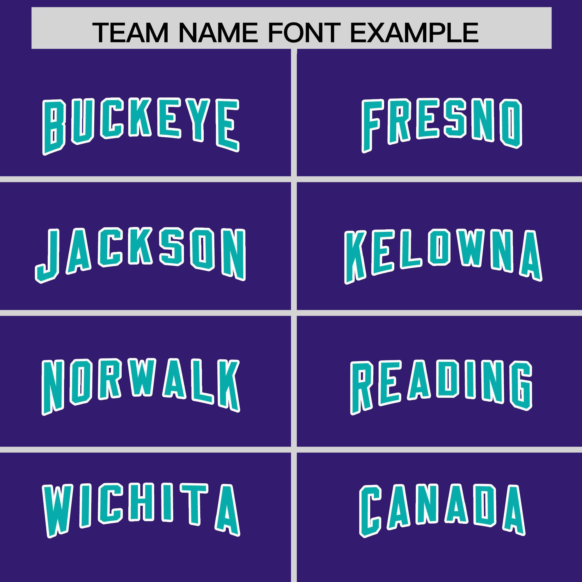 Custom Purple Aqua and White Side Stripe Pattern Authentic American Football Jersey