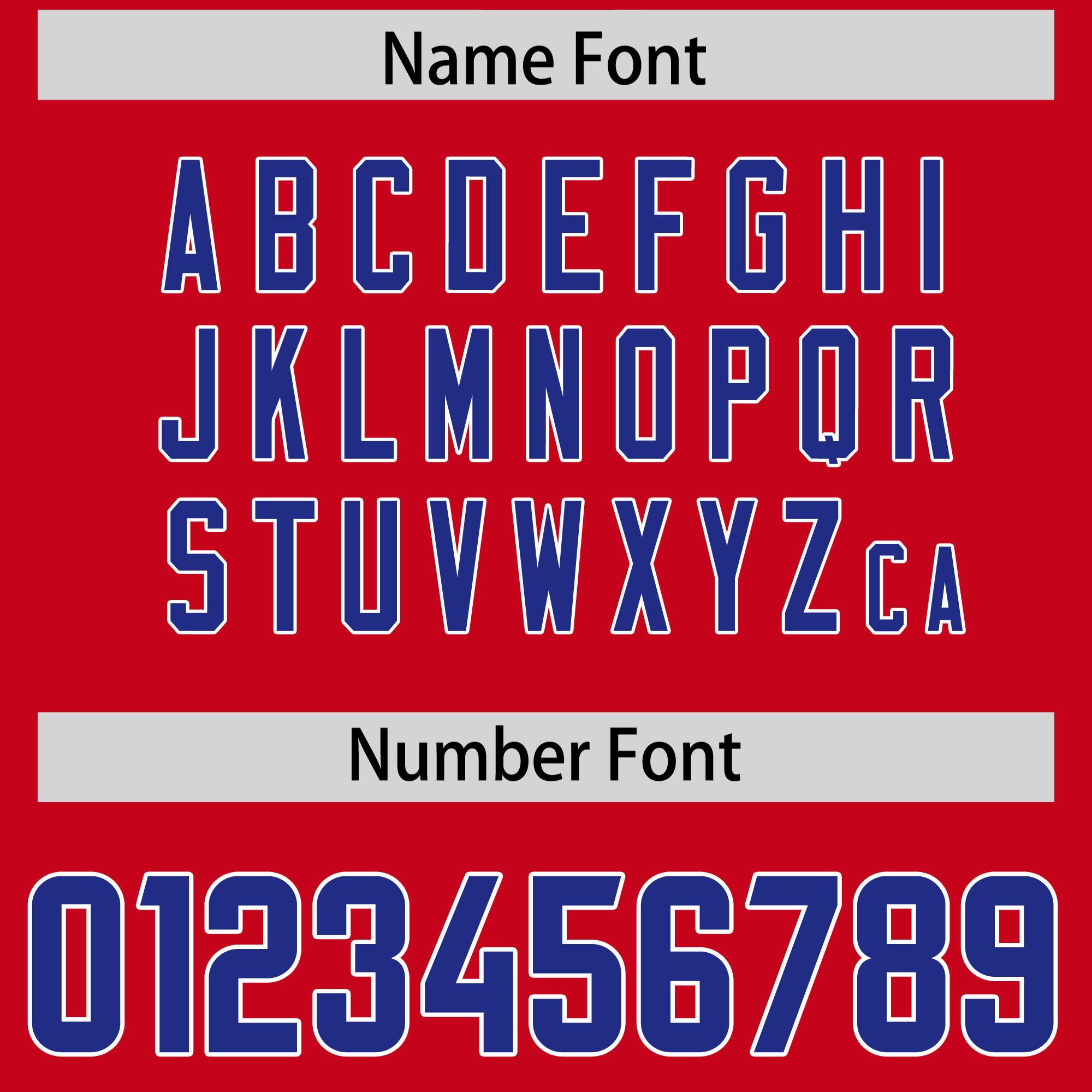 Custom Red Royal and White Side Stripe Pattern Authentic American Football Jersey