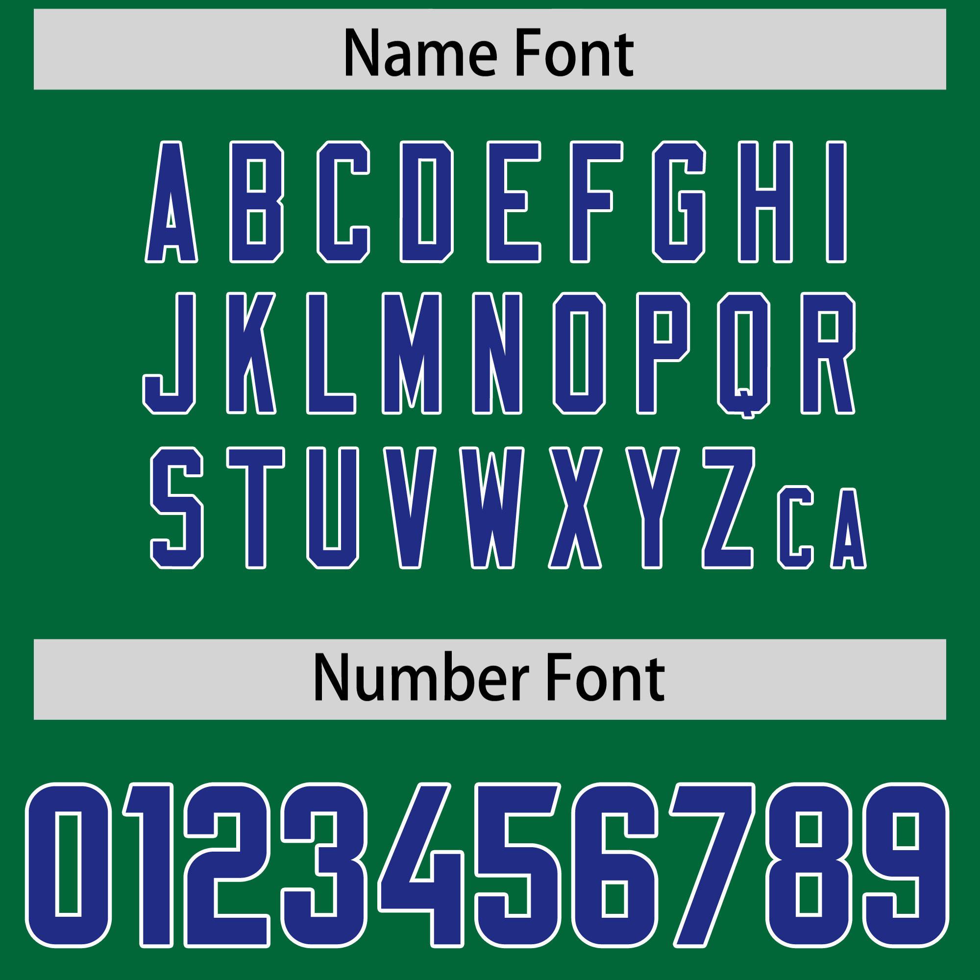 Custom Kelly Green Royal and White Side Stripe Pattern Authentic American Football Jersey