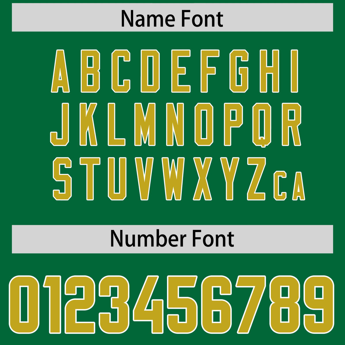 Custom Kelly Green Old Gold and White Side Stripe Pattern Authentic American Football Jersey