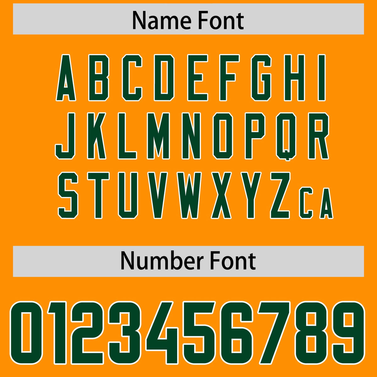 Custom Orange Green and White Side Stripe Pattern Authentic American Football Jersey