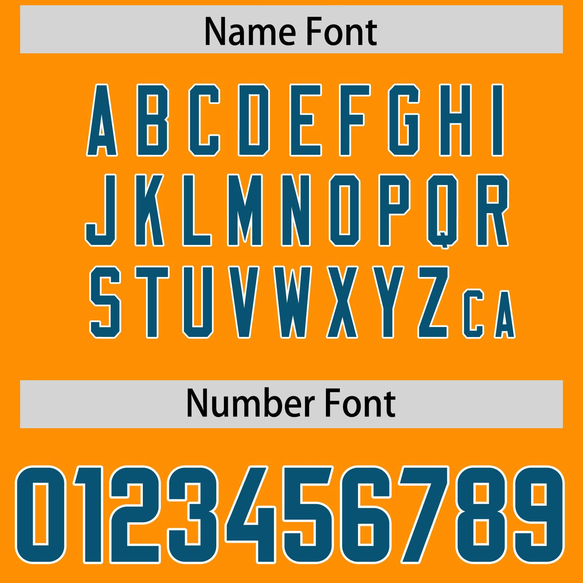 Custom Orange Panther Blue and White Side Stripe Pattern Authentic American Football Jersey