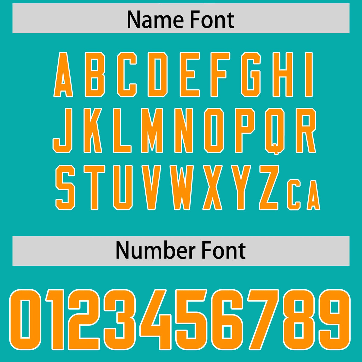 Custom Aqua Orange and White Side Stripe Pattern Authentic American Football Jersey