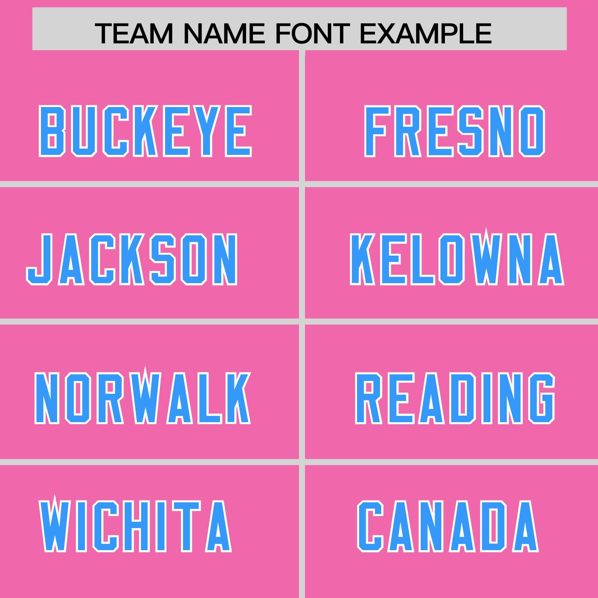 Custom Pink Light Blue and White Side Stripe Pattern Authentic American Football Jersey