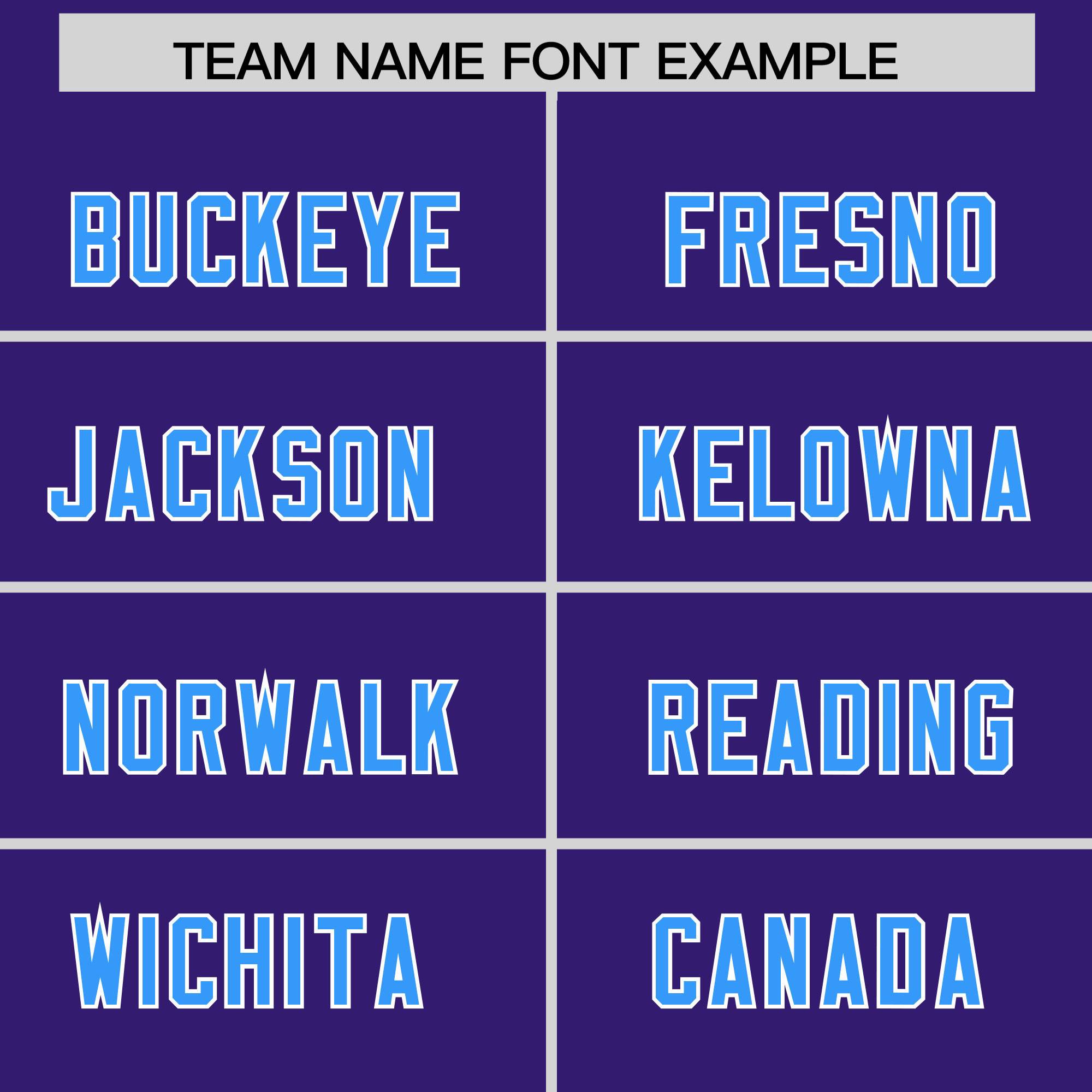 Custom Purple Light Blue and White Side Stripe Pattern Authentic American Football Jersey