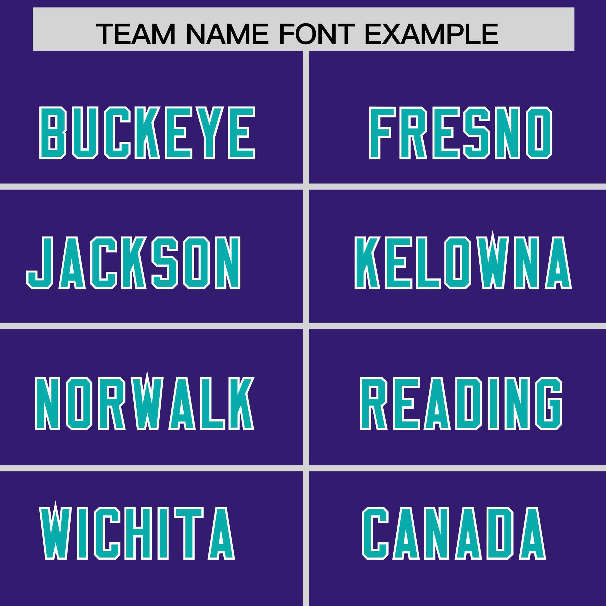 Custom Purple Aqua and White Side Stripe Pattern Authentic American Football Jersey