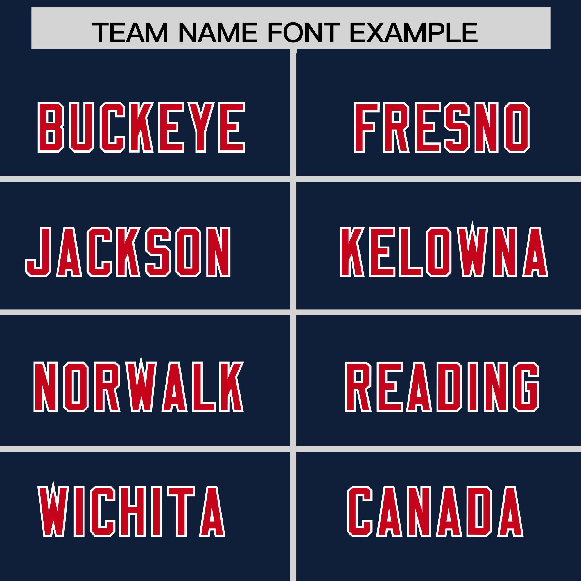Custom Navy Red and White Side Stripe Pattern Authentic American Football Jersey