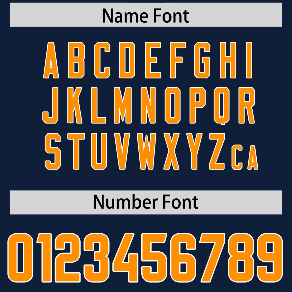 Custom Navy Orange and White Side Stripe Pattern Authentic American Football Jersey