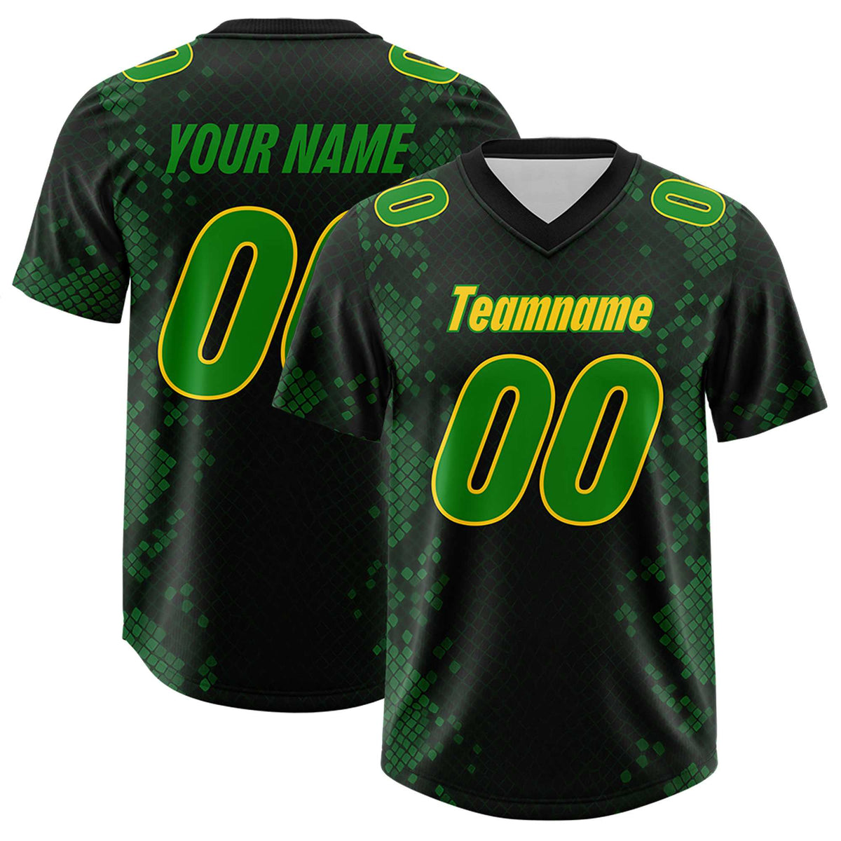 Custom Black Personalized Snakeskin Graffiti Pattern Authentic American Football Jersey