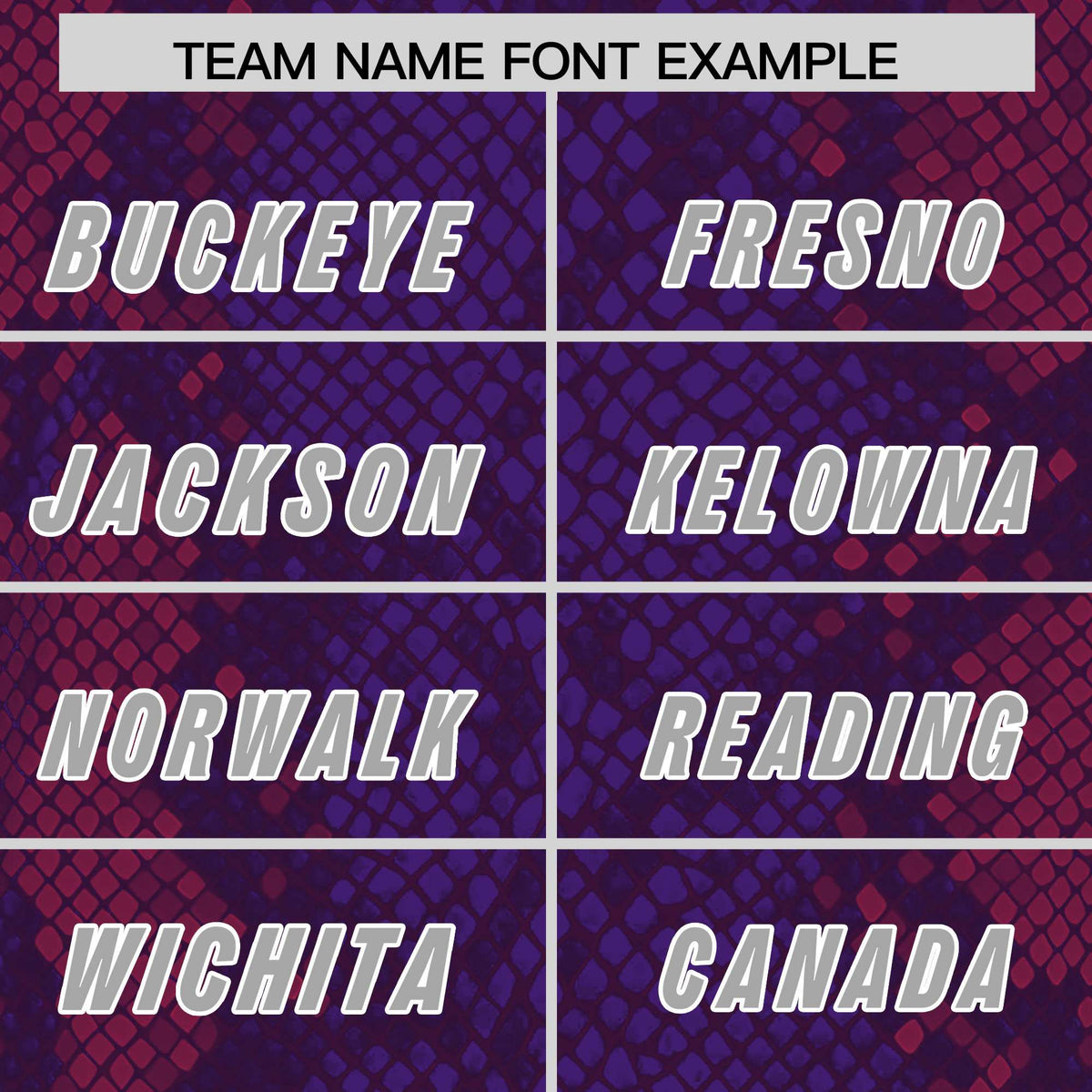 Custom Purple Personalized Snakeskin Graffiti Pattern Authentic American Football Jersey