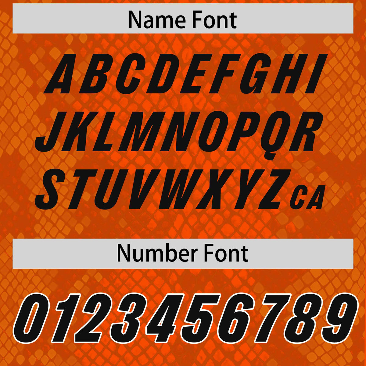 Custom Orange Personalized Snakeskin Graffiti Pattern Authentic American Football Jersey