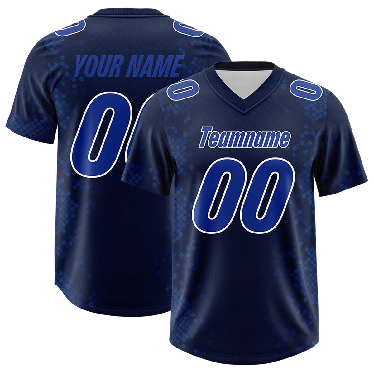 Custom Navy Personalized Snakeskin Graffiti Pattern Authentic American Football Jersey