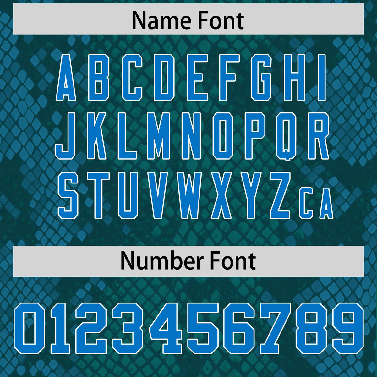 Custom Aqua Personalized Snakeskin Graffiti Pattern Authentic American Football Jersey