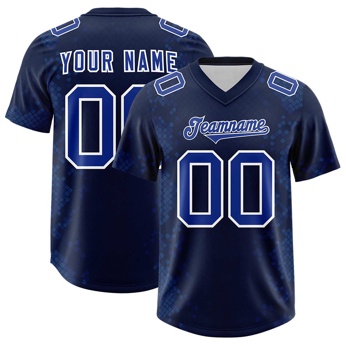 Custom Navy Personalized Snakeskin Graffiti Pattern Authentic American Football Jersey