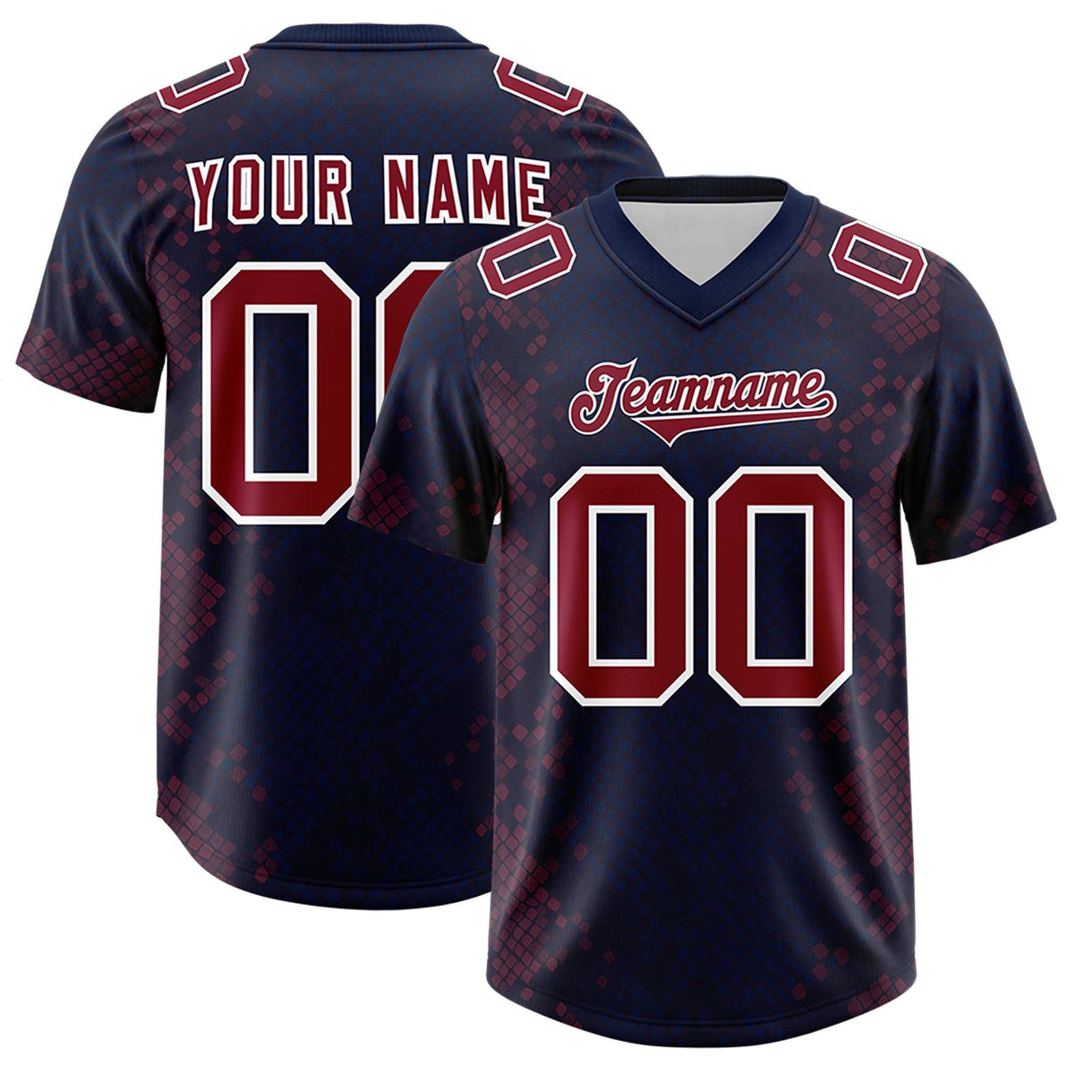 Custom Navy Personalized Snakeskin Graffiti Pattern Authentic American Football Jersey