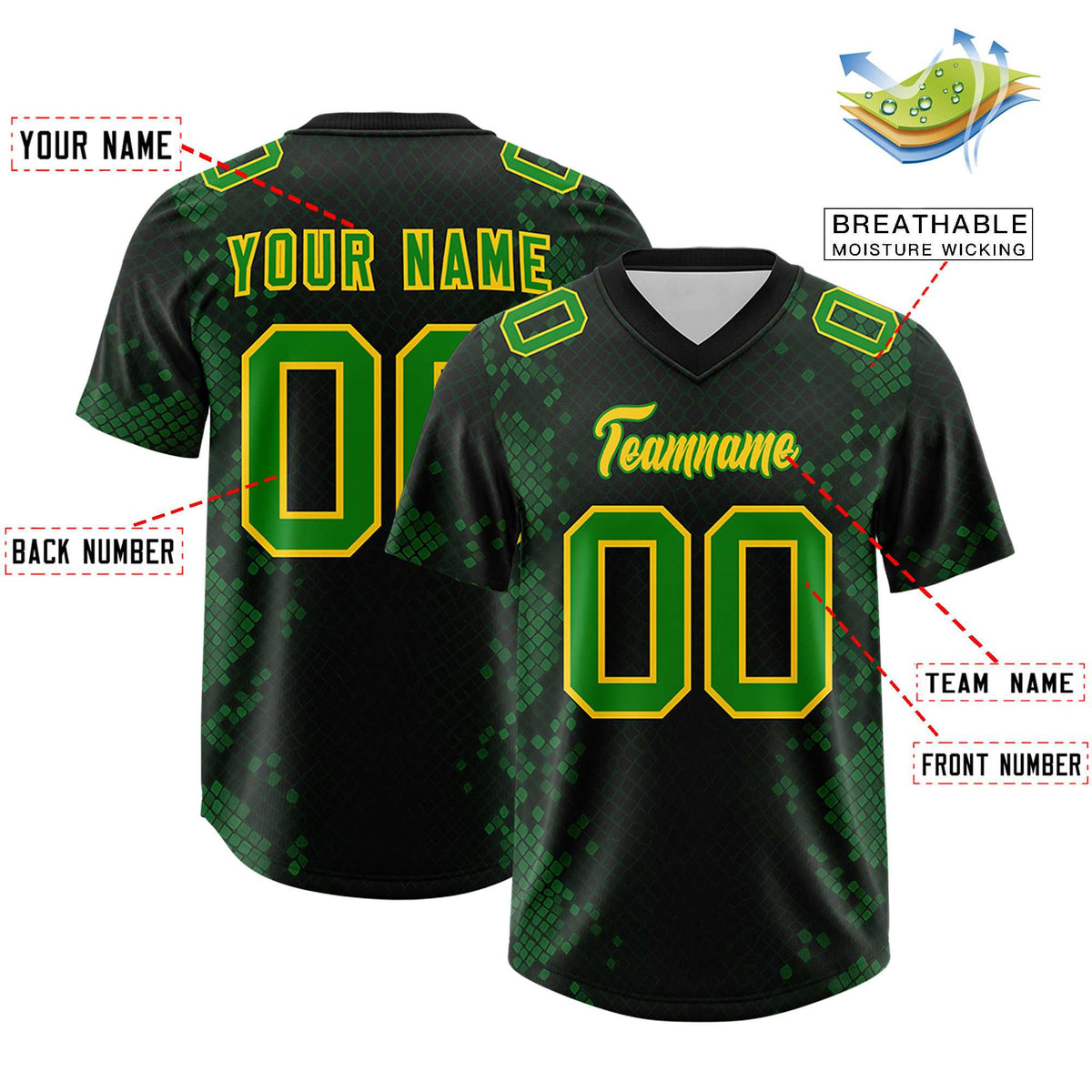 Custom Black Personalized Snakeskin Graffiti Pattern Authentic American Football Jersey