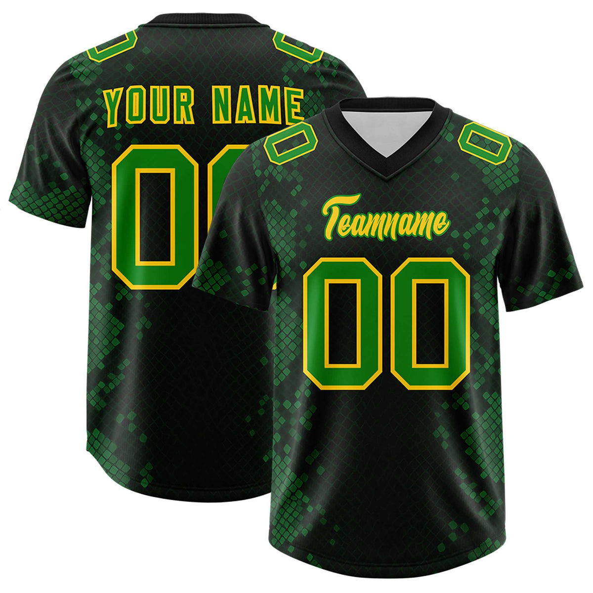 Custom Black Personalized Snakeskin Graffiti Pattern Authentic American Football Jersey