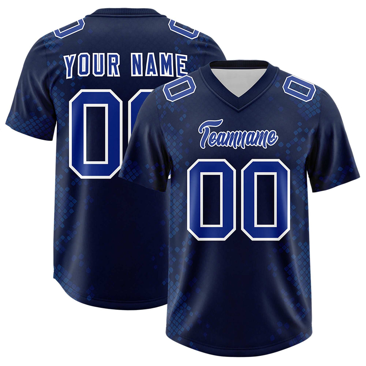 Custom Navy Personalized Snakeskin Graffiti Pattern Authentic American Football Jersey