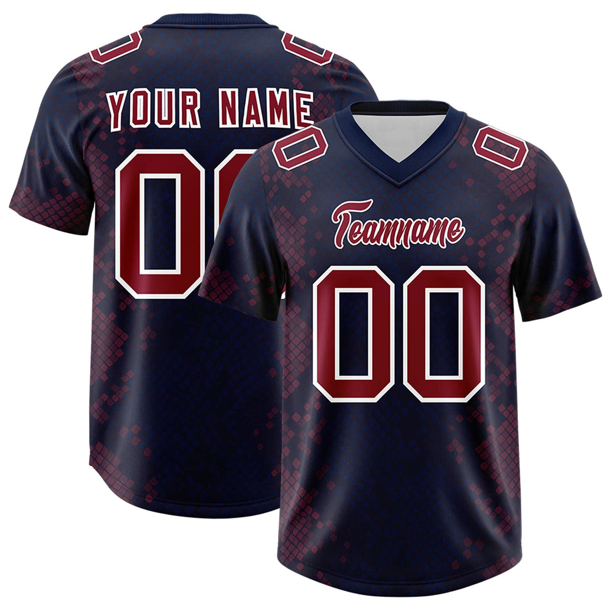 Custom Navy Personalized Snakeskin Graffiti Pattern Authentic American Football Jersey