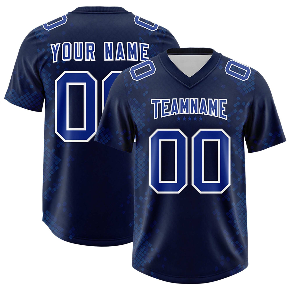Custom Navy Personalized Snakeskin Graffiti Pattern Authentic American Football Jersey