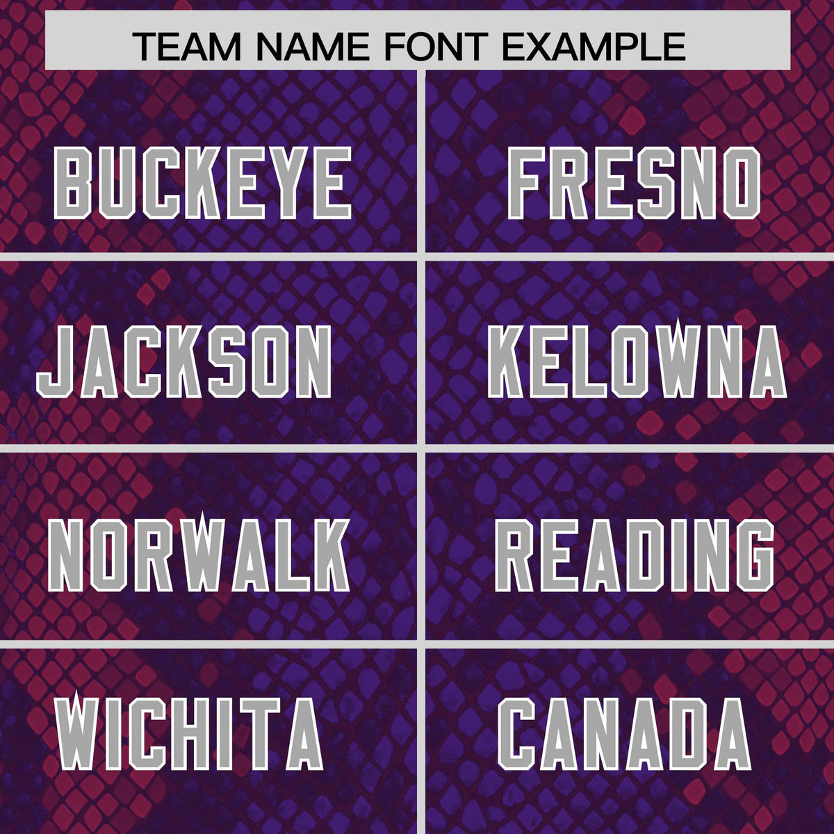 Custom Purple Personalized Snakeskin Graffiti Pattern Authentic American Football Jersey