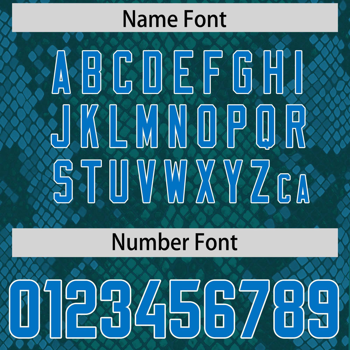 Custom Aqua Personalized Snakeskin Graffiti Pattern Authentic American Football Jersey