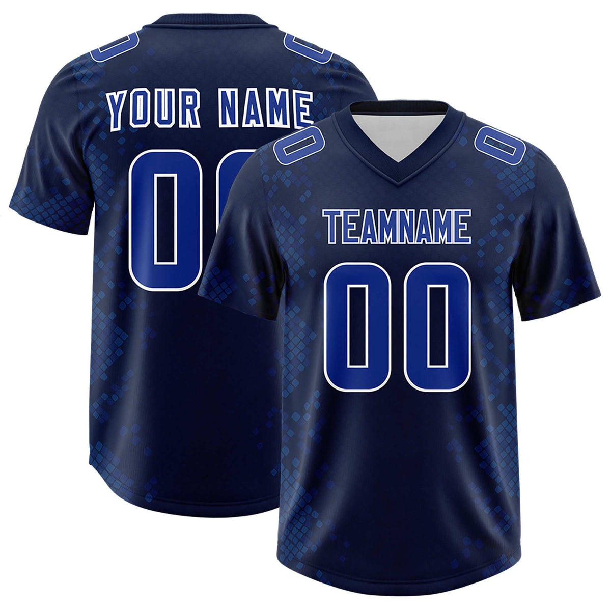 Custom Navy Personalized Snakeskin Graffiti Pattern Authentic American Football Jersey