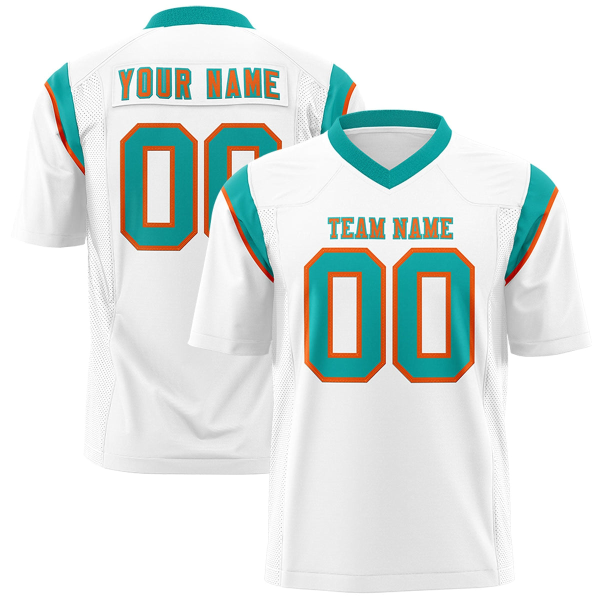 Custom White Bright Green Personalized Shoulder Cut Two-Tone Authentic American Football Jersey