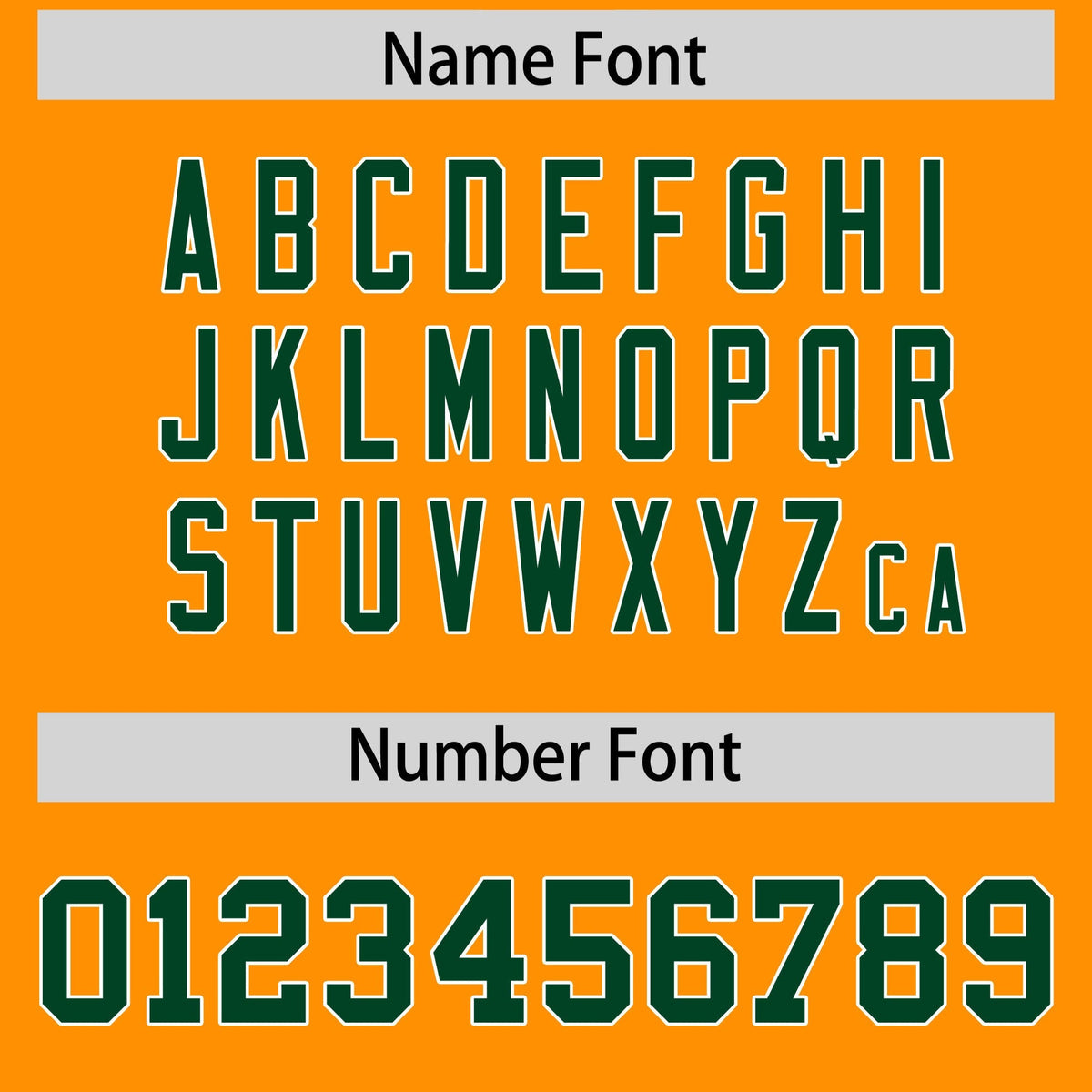 Custom Gold Orange Green Personalized Shoulder Cut Two-Tone Authentic American Football Jersey