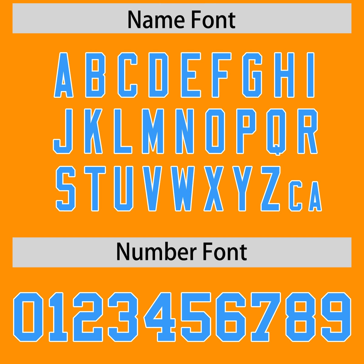 Custom Gold Orange Powder Blue Personalized Shoulder Cut Two-Tone Authentic American Football Jersey