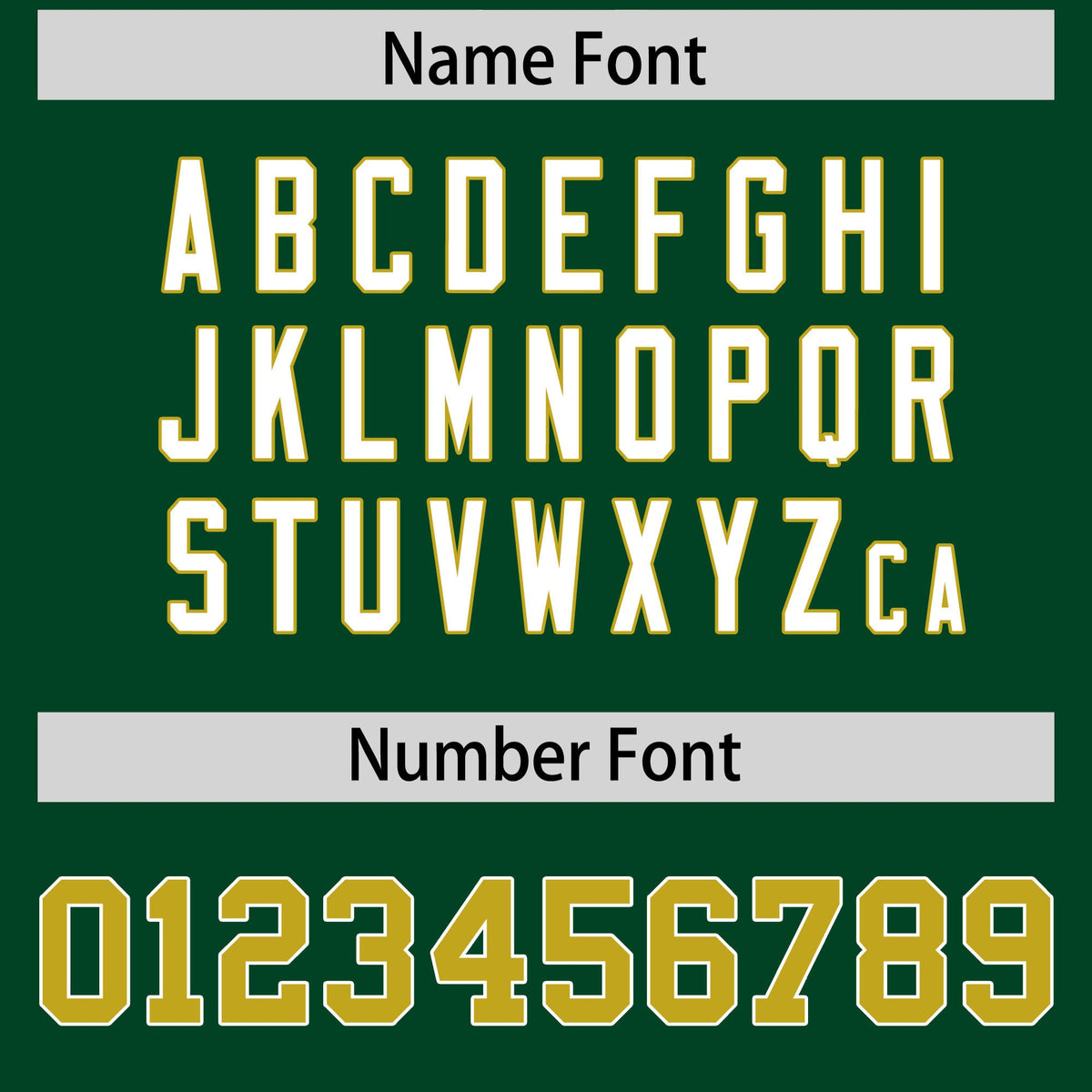 Custom Green Old Gold Personalized Shoulder Cut Two-Tone Authentic American Football Jersey