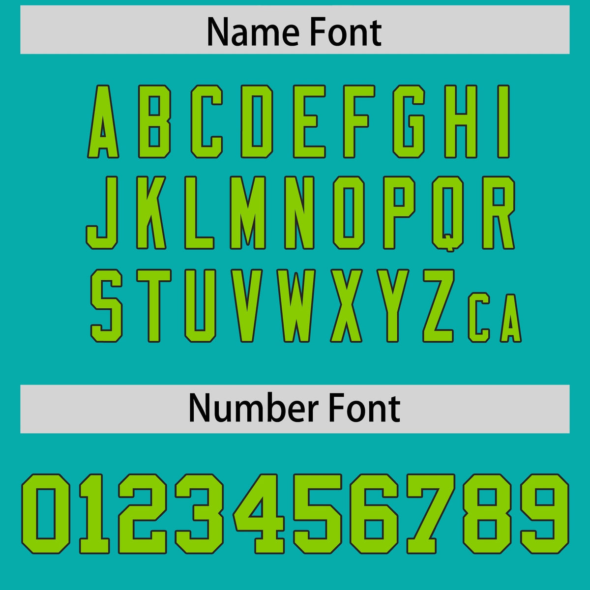 Custom Aqua Neon Green Personalized Shoulder Cut Two-Tone Authentic American Football Jersey