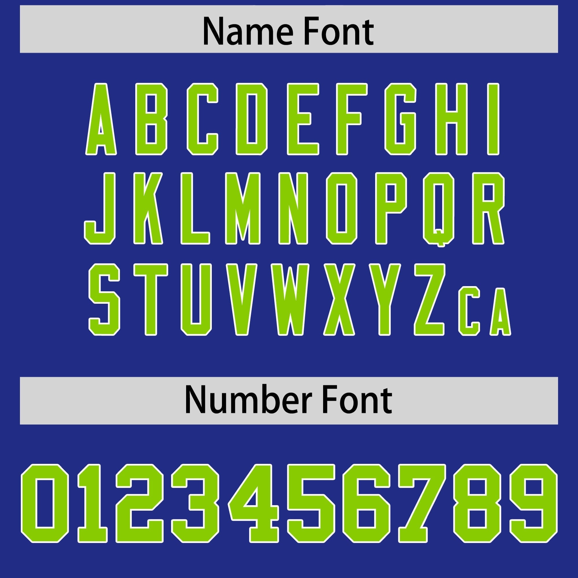 Custom Royal Neon Green Personalized Shoulder Cut Two-Tone Authentic American Football Jersey