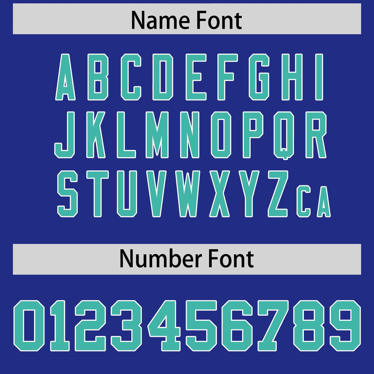 Custom Royal Aqua Personalized Shoulder Cut Two-Tone Authentic American Football Jersey