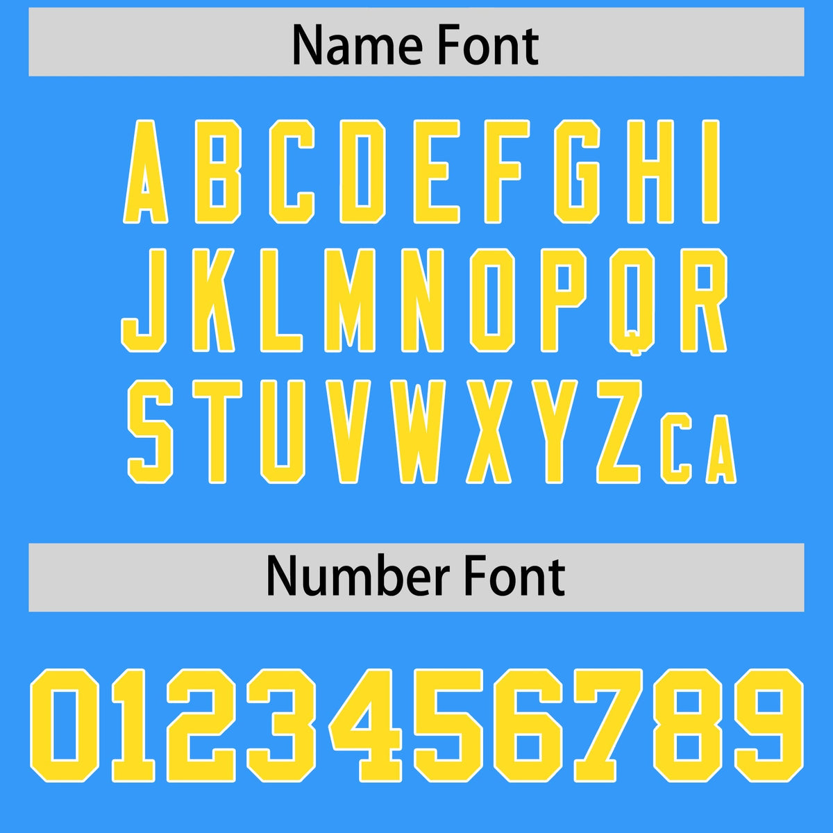 Custom Powder Blue Gold Personalized Shoulder Cut Two-Tone Authentic American Football Jersey